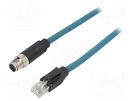 Cable: for sensors/automation; PIN: 8; male; M12 male,RJ45 plug BULGIN