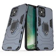 Ring Armor Case Kickstand Tough Rugged Cover for iPhone 12 Pro Max blue, Hurtel