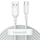 Baseus 2x USB cable - USB Type C fast charging Power Delivery Quick Charge 40 W 5 A 1.5 m white (TZCATZJ-02), Baseus