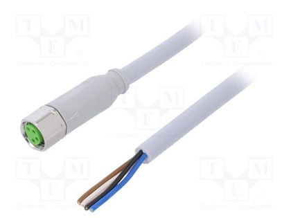 Connection lead; M8; PIN: 4; straight; 5m; plug; 30VAC; -25÷80°C; PVC MURR ELEKTRONIK 7014-08061-2110500