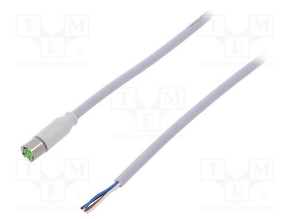 Connection lead; M8; PIN: 4; straight; 3m; plug; 30VAC; -25÷80°C; PVC MURR ELEKTRONIK 7014-08061-2110300