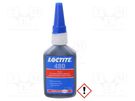 Cyanoacrylate adhesive; black; plastic container; LOCTITE 480 LOCTITE