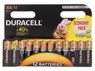 Battery: alkaline; 1.5V; AA; non-rechargeable; 12pcs; BASIC DURACELL