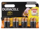 Battery: alkaline; 1.5V; AA; non-rechargeable; 8pcs; BASIC DURACELL