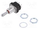Switch: toggle; Pos: 3; DPDT; ON-OFF-ON; 5A/28VAC; -40÷80°C; IP67; MT HONEYWELL