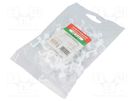 Holder; white; for flat cable; 50pcs; with a nail; H: 8.2mm AKS ZIELONKA