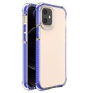 Spring Armor clear TPU gel rugged protective cover with colorful frame for iPhone 12 mini blue, Hurtel