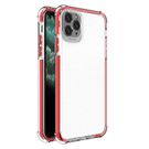 Spring Armor clear TPU gel rugged protective cover with colorful frame for iPhone 11 Pro Max red, Hurtel