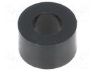 Spacer sleeve; cylindrical; polyamide; L: 6mm; Øout: 10mm; black DREMEC