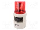 Signaller: lighting-sound; 24VDC; siren,rotating light; red; IP54 QLIGHT