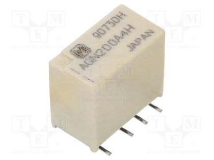 Relay: electromagnetic; DPDT; Ucoil: 4.5VDC; Icontacts max: 1A PANASONIC AGN200A4H