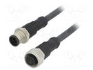 Cable: for sensors/automation; PIN: 10; M12-M12; 1m; plug; plug AMPHENOL LTW