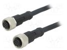 Cable: for sensors/automation; PIN: 12; M12-M12; 1m; plug; plug AMPHENOL LTW