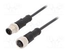Cable: for sensors/automation; PIN: 4; M12-M12; D code-Ethernet AMPHENOL LTW