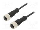 Cable: for sensors/automation; PIN: 4; M12-M12; D code-Ethernet AMPHENOL LTW