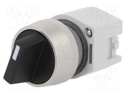 Switch: rotary; 22mm; Stabl.pos: 2; white/black; none; IP65; Pos: 2 EAO 704.411.0