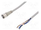 Connection lead; M12; PIN: 4; straight; 5m; plug; 250VAC; 4A; PVC OMRON