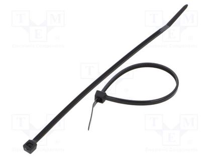 Cable tie; L: 120mm; W: 2.5mm; polyamide; 80N; black; Ømax: 30mm FIX&FASTEN FIX-S-2.5X120/BK
