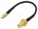 Cable; 100mm; MCX male,SMA female; straight JC Antenna