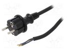 Cable; 3x1mm2; CEE 7/7 (E/F) plug,wires,SCHUKO plug; rubber; 4m PLASTROL