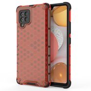Honeycomb Case armor cover with TPU Bumper for Samsung Galaxy A42 5G red, Hurtel