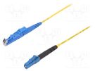 Fiber patch cord; E2/UPC,LC/UPC; 5m; Optical fiber: 9/125um; Gold FIBRAIN