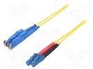 Fiber patch cord; E2/UPC,LC/UPC; 10m; Optical fiber: 9/125um FIBRAIN