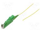 Optic fiber pigtail; E2/APC; 1m; Optical fiber: 900um; yellow FIBRAIN