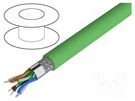 Wire; ETHERLINE® Cat.5e; 2x2x22AWG; 5e; stranded; Cu; FRNC; green LAPP