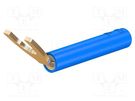 Plug; fork terminals; banana 4mm socket,fork terminal; 20A; blue STÄUBLI