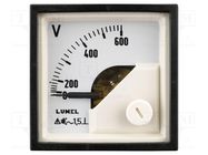 Ammeter; analogue; on panel; I AC: 0÷300A; True RMS; Class: 1,5 LUMEL