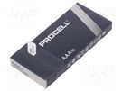 Battery: alkaline; 1.5V; AAA,R3; non-rechargeable; 10pcs. PROCELL