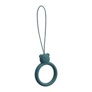 A silicone lanyard for a phone bear ring on a finger green, Hurtel
