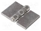 Hinge; Width: 60mm; steel; H: 40mm; without coating,for welding ELESA+GANTER