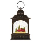 LED decoration – Christmas lantern with car, 21 cm, 3x AA, indoor, warm white, timer, EMOS