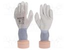 Protective gloves; ESD; L; 10set; grey STATICTEC