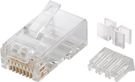 RJ45 Plug, CAT 6A UTP unshielded - for round cable, with two threaders