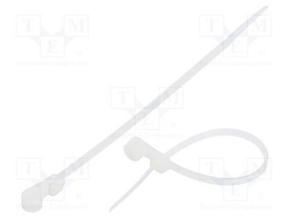 Cable tie; with a hole for screw mounting; L: 112mm; W: 2.5mm FIX&FASTEN FIX-M-2.5X112/N