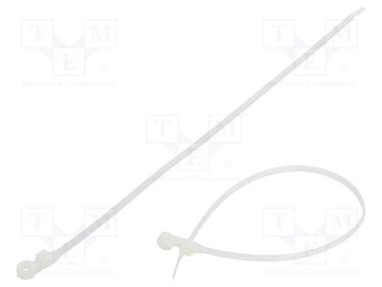 Cable tie; with a hole for screw mounting; L: 300mm; W: 4.8mm FIX&FASTEN FIX-M-4.8X300/N
