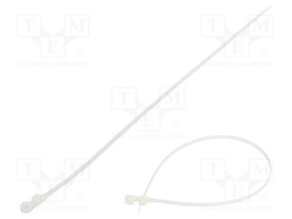 Cable tie; with a hole for screw mounting; L: 380mm; W: 4.8mm FIX&FASTEN FIX-M-4.8X380/N