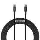 Baseus Superior USB Type C - USB  Type C cable Quick Charge / Power Delivery / FCP 100W 5A 20V 2m black (CATYS-C01), Baseus