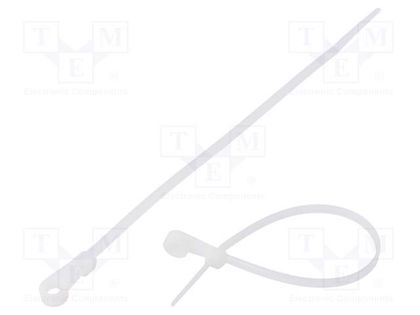 Cable tie; with a hole for screw mounting; L: 170mm; W: 3.6mm FIX&FASTEN FIX-M-3.6X170/N