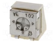 Potentiometer: mounting; single turn,vertical; 1kΩ; 250mW; SMD BOURNS