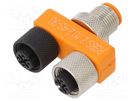 T adapter; M12 male,M12 female x2; A code-DeviceNet / CANopen LUMBERG AUTOMATION