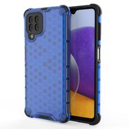 Honeycomb Case armor cover with TPU Bumper for Samsung Galaxy A22 4G blue, Hurtel