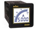 Ammeter; digital,mounting; I AC: 0÷5kA; True RMS; on panel; LCD SELEC
