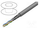 Wire; ETHERLINE® LAN 500,F/UTP; 4x2x23AWG; 6a; solid; Cu; PVC; grey LAPP
