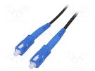 Fiber patch cord; SC/UPC,both sides; 50m; Optical fiber: 9/125um QOLTEC