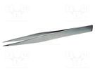 Tweezers; 130mm; Blade tip shape: sharp; non-magnetic LINDSTRÖM