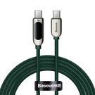Baseus USB Type C - USB Type C cable 100W (20V / 5A) Power Delivery with display screen power meter 2m green (CATSK-C06), Baseus